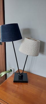 Abat-Jour Conique Blanc en Teddy