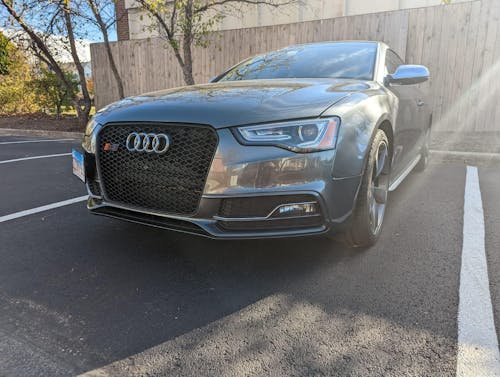 2012-2015 Audi A6 / A6 Sline / S6 C7 Honeycomb Grille Front Bumper Black Grill With Ring Emblem RS6 Style Quattro