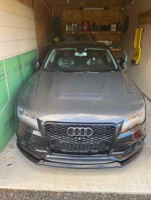 RS7 Style Black Honeycomb Grille for 2010-2015 Audi A7 S7 Sport Mesh Hex Grill Replacement