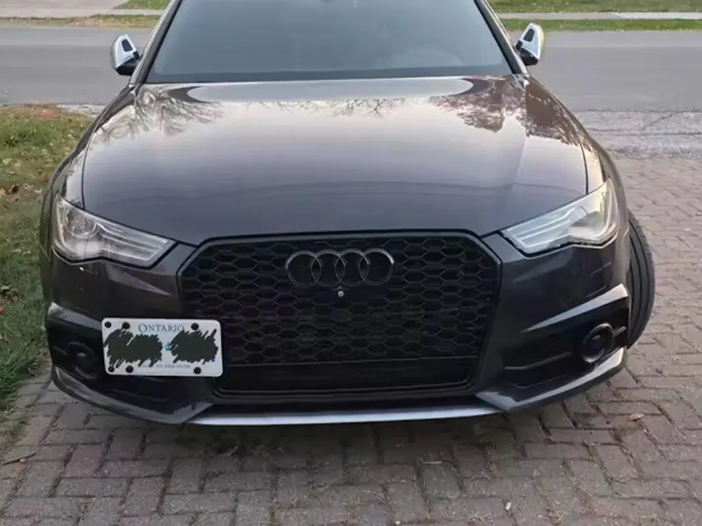 Audi A4/S4 B9 2016-2019 Honeycomb Grill RS4 Style Mesh Hex Grille Replacement Black Grill