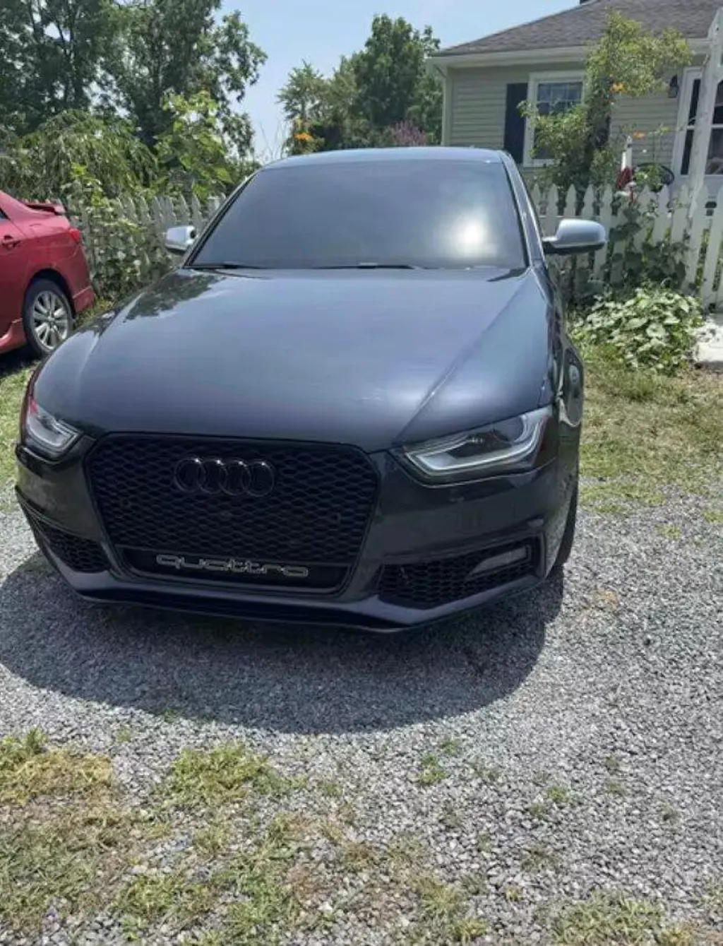 Audi B8.5 A4|A4 Sline|S4 2012-2016 Front Grill RS4 Honeycomb Mesh Hex Black Grill