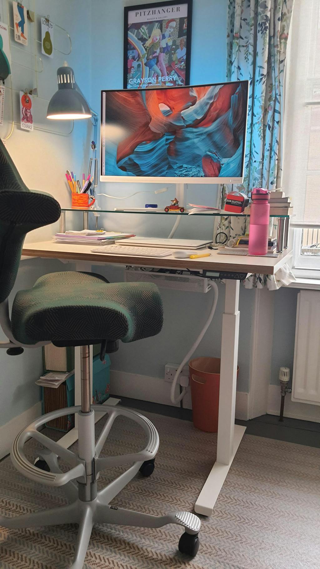 Dual/Twin Monitor Riser Stand - 100cm Wide