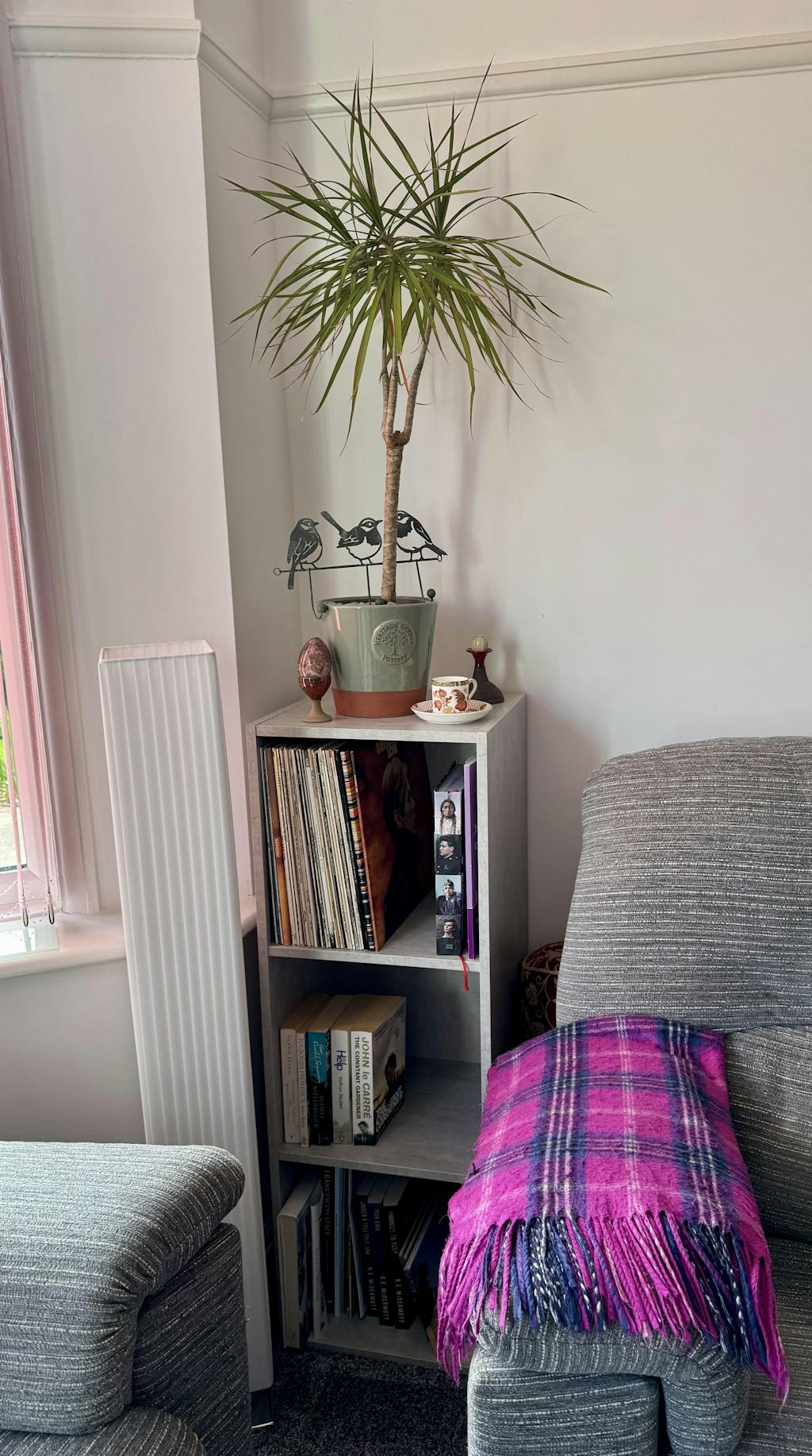 Concrete Effect Vinyl Record LP Cube Storage Box