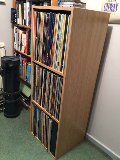 Oak Vinyl Record LP Cube Storage Box