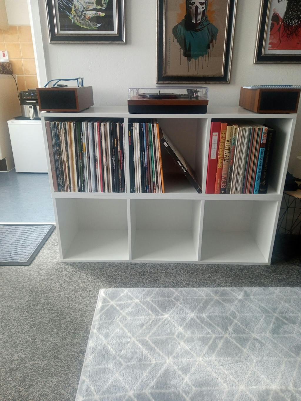 White Vinyl Record LP Cube Storage Box