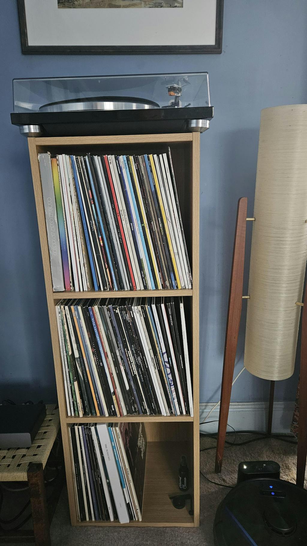 Oak Vinyl Record LP Cube Storage Box