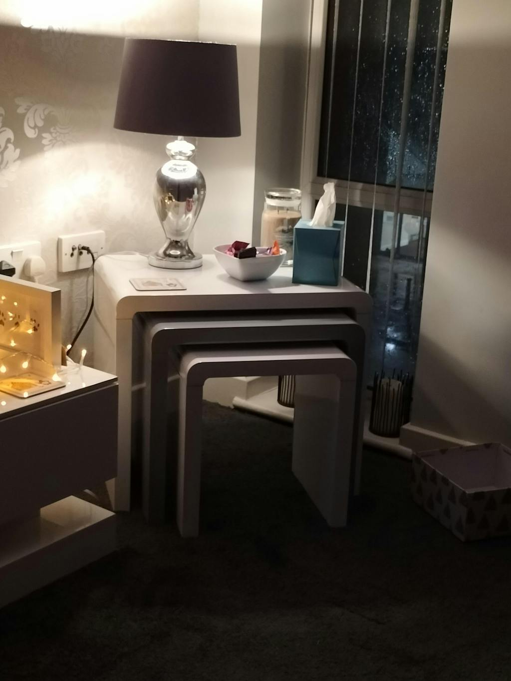 Nest of 3 High Gloss Coffee/Side Tables