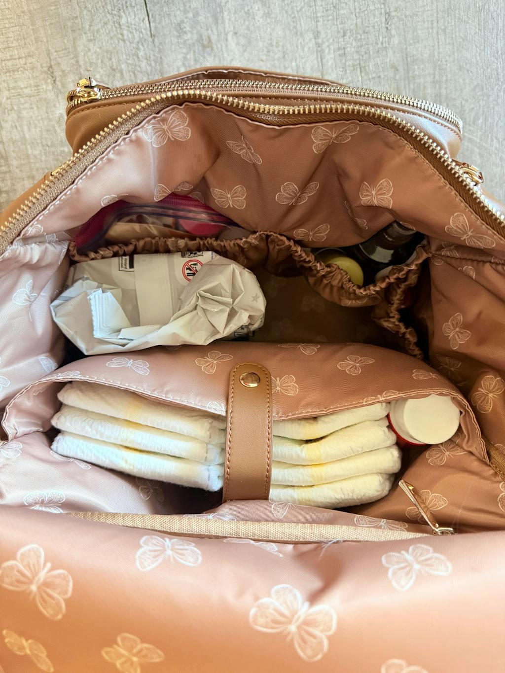Vegan Leather Diaper Bag | Melted Chocolate