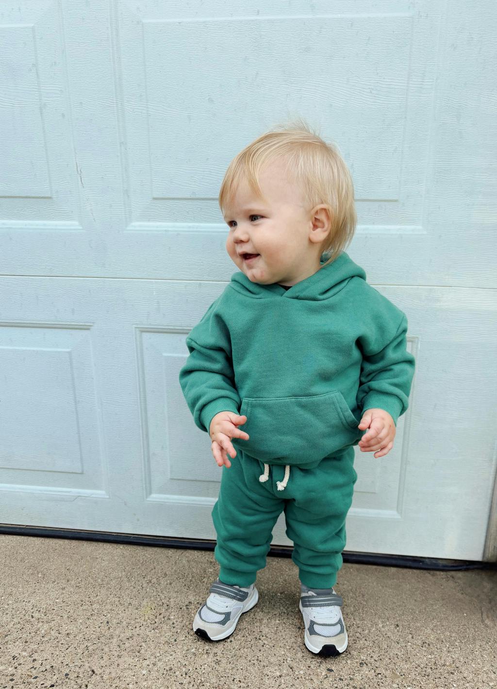 Organic Cotton Hoodie & Jogger Set | Green