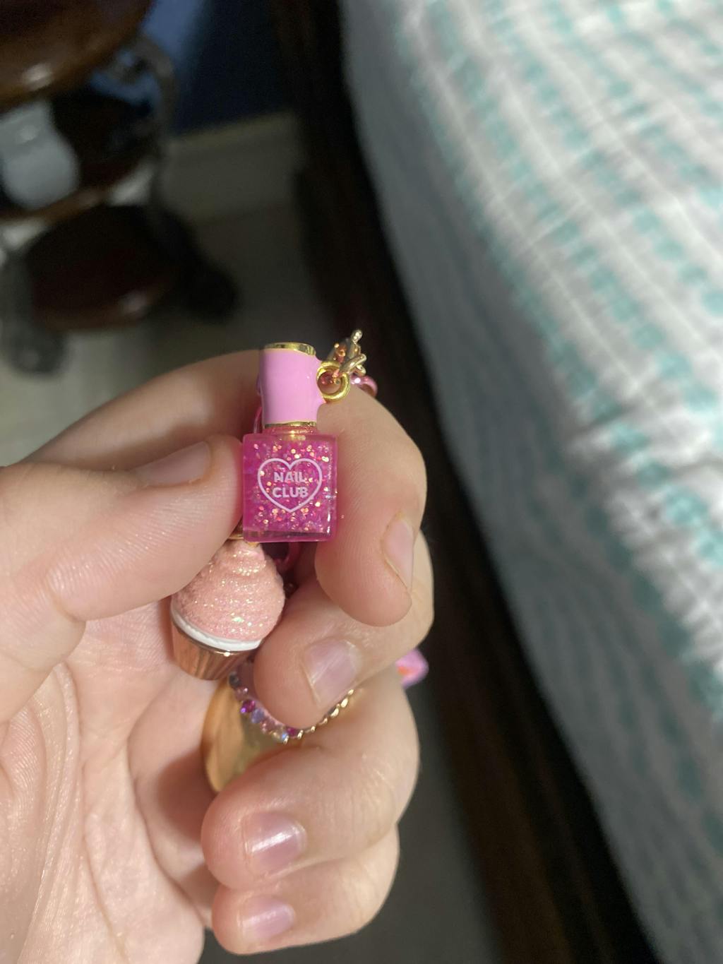 Gold Glitter Nail Polish Charm CHARM IT!