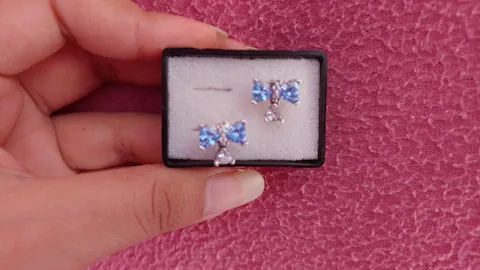 Aretes Lazo Azul Bridgerton