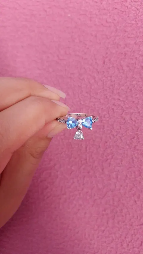 Anillo Lazo Azul Bridgerton