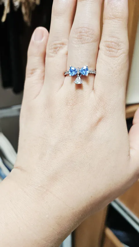 Anillo Lazo Azul Bridgerton