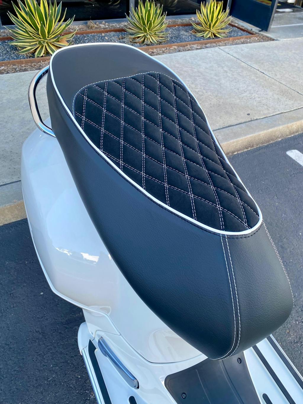 Vespa GTS 250 / 300 Alcantara® Suede Tuck and Roll, Handmade