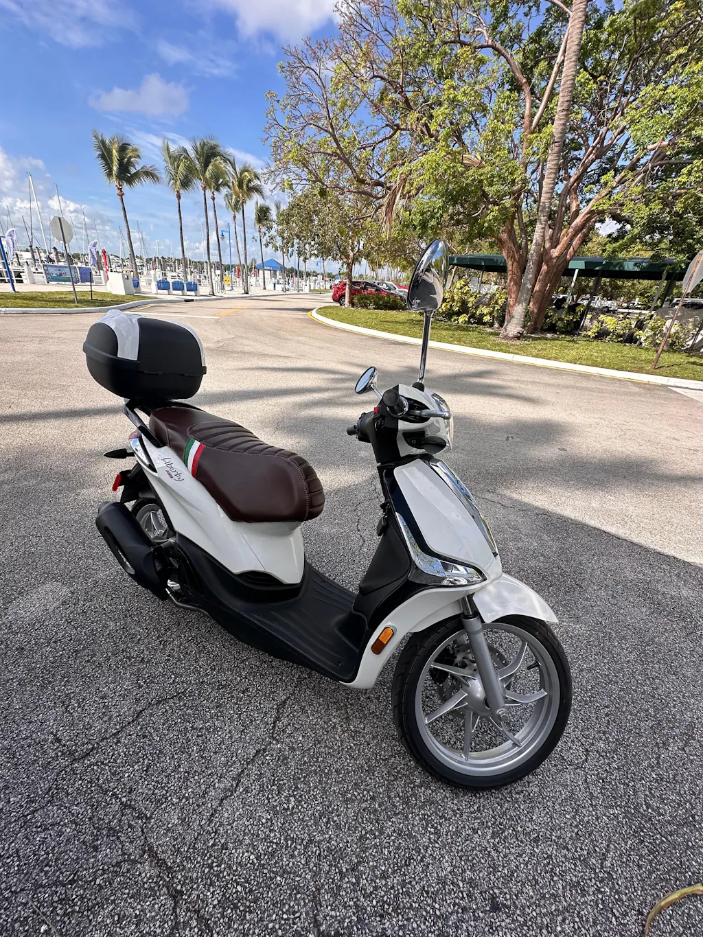 READY TO SHIP!  Vespa Sprint / Primavera Distressed Whiskey Seat Cover