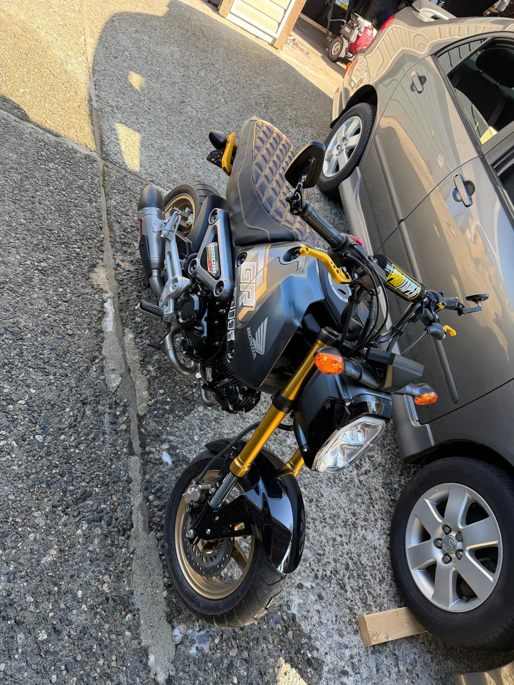 Honda Grom Seat Cover 2013 - 2026 Tobacco and Black Double Diamond