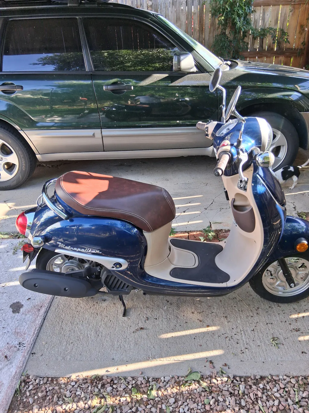 READY TO SHIP !  Honda Metropolitan CH50 NCW50 Distressed Whiskey Brown Seat Cover French Seams