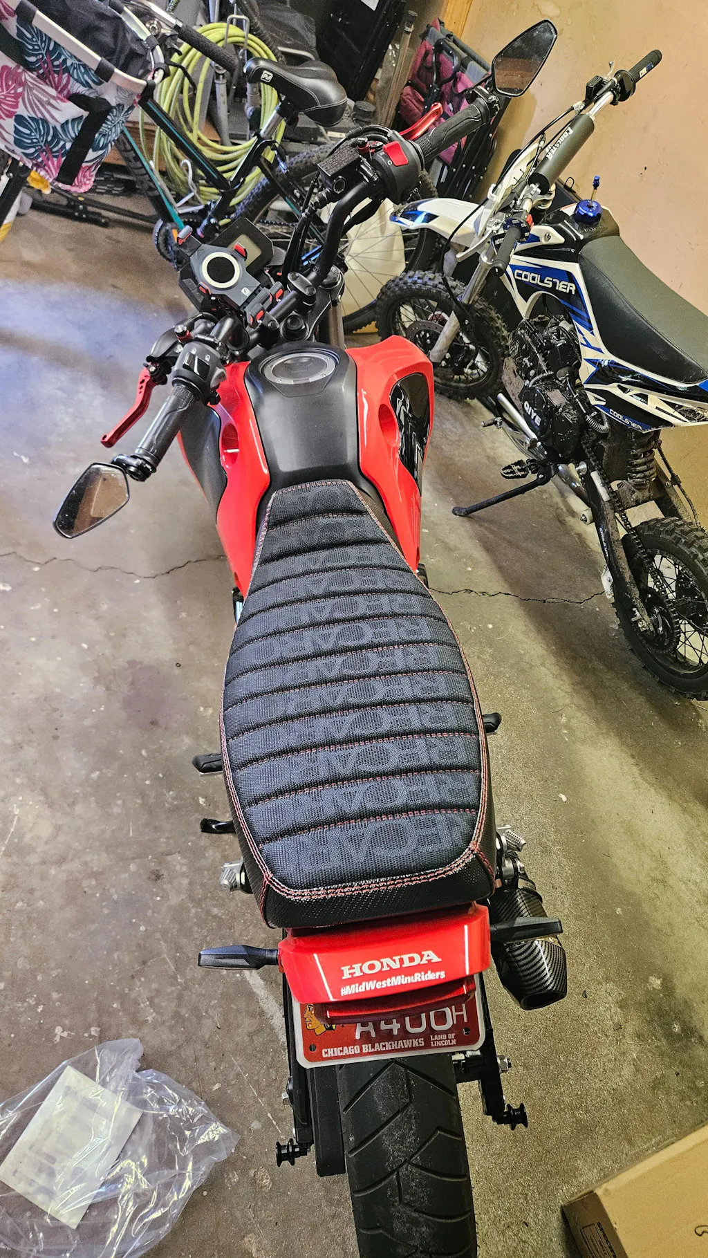 Honda Grom RECARO Seat Cover Padded Tuck and Roll MSX125