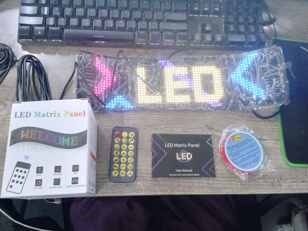 Devil Eye LED Matrix Pixel Panel Display Screen Flexible RGB Car Graffiti Scrolling Text Animation Shop Reminder Light Bluetooth