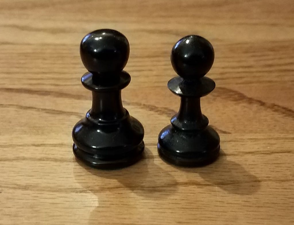 SINGLE REPLACEMENT PIECES 3 1/2" Ebonized Chess Pieces