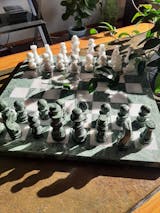 16 Black and White Marble Chess Set – Chess House