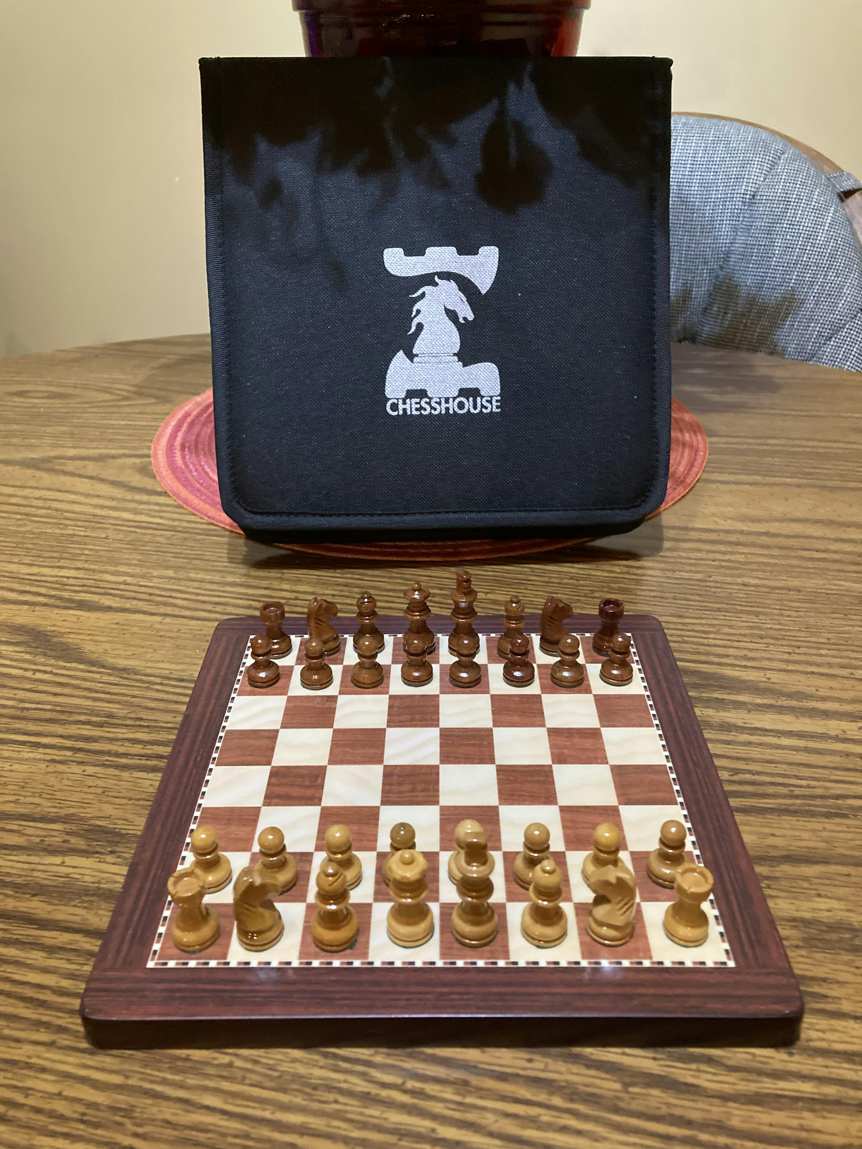 8" Magnetic Travel Chess Set In Rosewood Color – Chess House