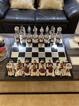 Louis XIV - Sun King ( From 1643) Themed Chess Board | Gold & Silver