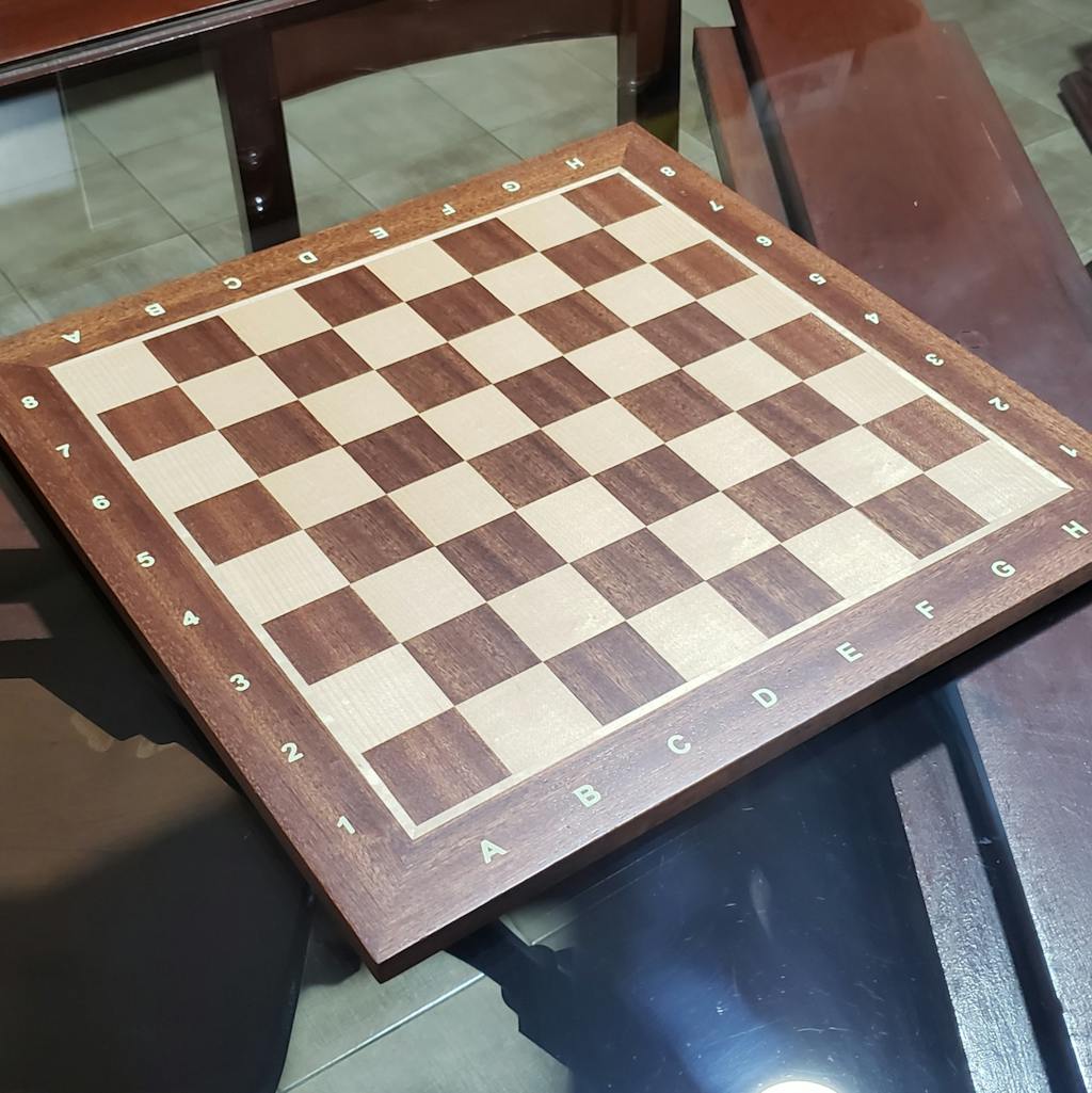 16 Wooden Chess Board With Coordinates Chess House