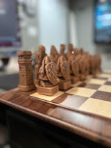 House of Hauteville Chess Set and Board Combo - Antique White and