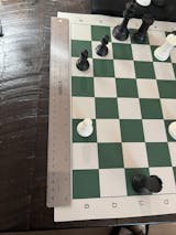 Analysis Chess Pieces and Cinch Chess Board Bag Combo