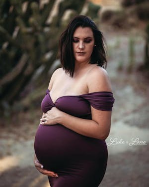 Grape Luxe Jersey {Athena} Maternity Gown