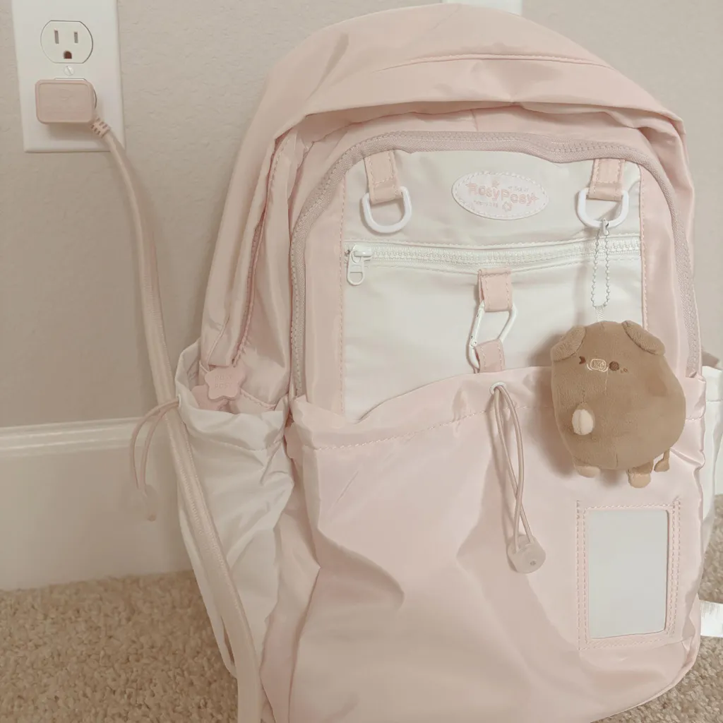 Keviin Stripe Pu Backpack Brn-Choc