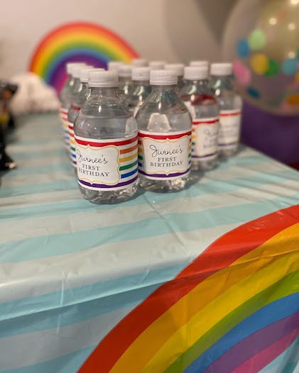 Rainbow Birthday Water Bottle Labels – Chickabug rainbow-birthday-water-bottle-labels-chickabug