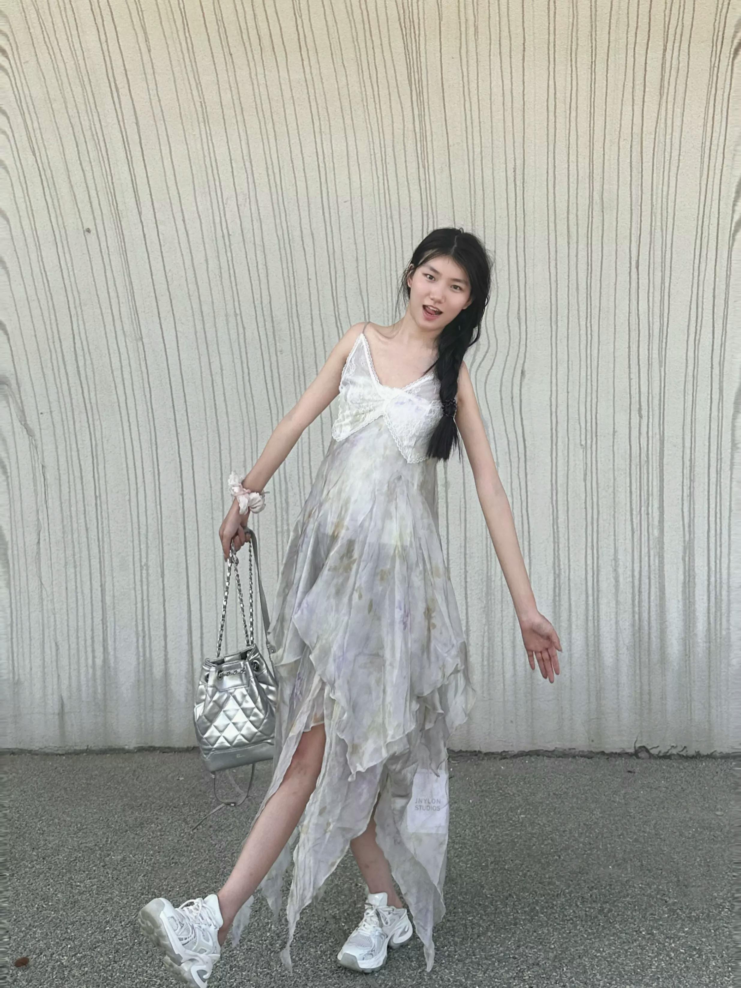 JNYLON STUDIO Ethereal Fairy Slip Dress - Women's Ivory