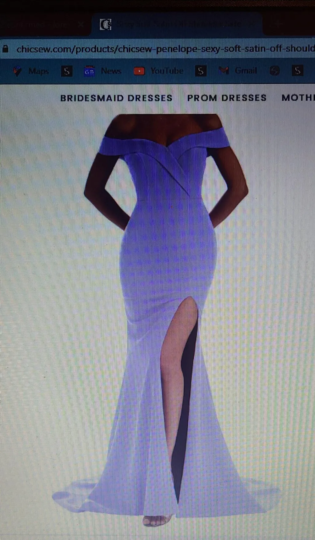 Off Shoulder Soft Satin Side Slit Mermaid Floor-Length Bridesmaid Dresses In Stock main image 1