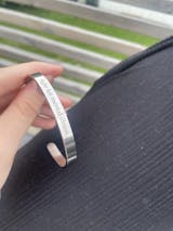 Custom Cuff Bracelet -  Silver (6mm)