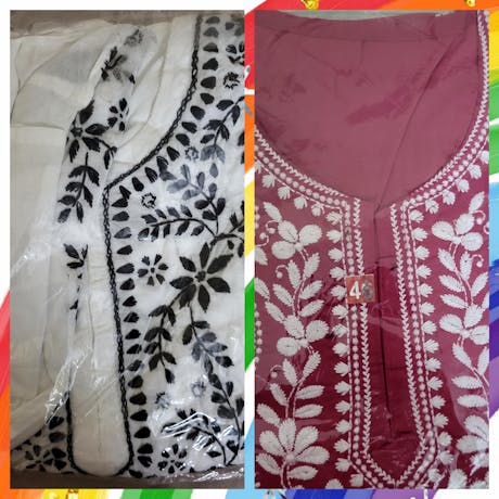 Shraddha Kapoor inspired Pure Cotton Chikankari Kurti - Black Colour