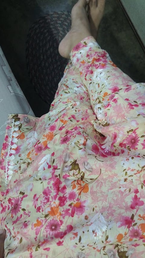 Maira Mulmul Cotton Chikankari Kurti Set - Red Colour