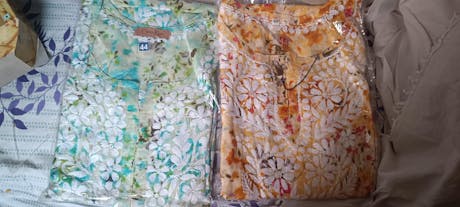 Fatima Pure Mulmul Chikankari  Handwork Kurti - Sea Green Colour