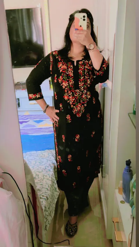 Maysa Soft Rayon Chikankari Kurti - Multi Colour