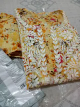 Maira Mulmul Cotton Chikankari Kurti Set - Yellow Colour