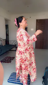 Maira Mulmul Cotton Chikankari Kurti Set - Red Colour