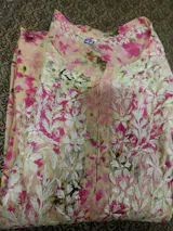 Fatima Pure Mulmul Chikankari  Handwork Kurti - Pink Colour