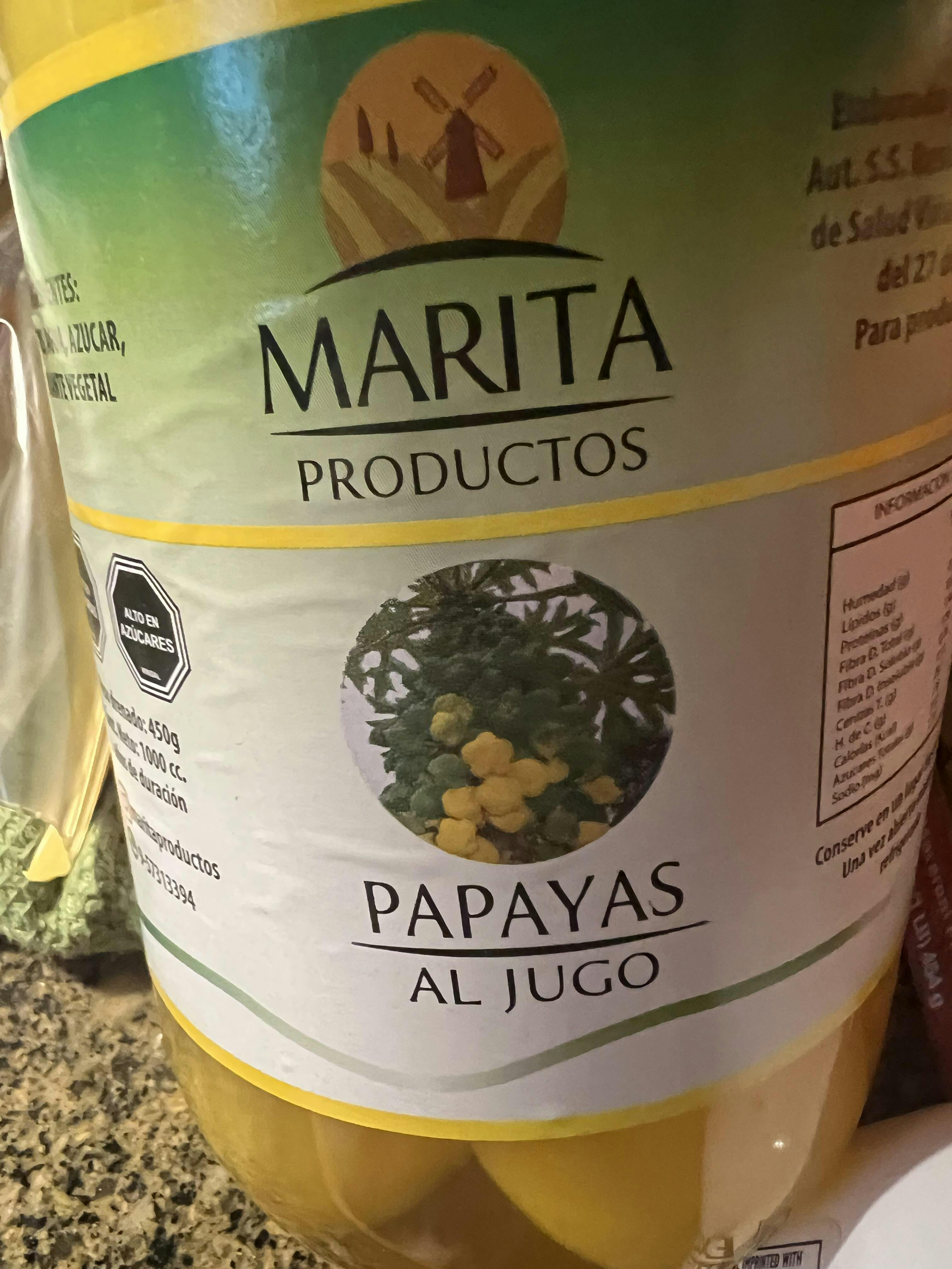 Papayas en conserva 1000cc Chilena Cossas