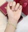 S925 Silver Gradient Color Hetian Jade Clover Bracelet