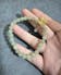 S925 Silver Two Lotus and Pod Green Hetain Jade Beaded Bracelet