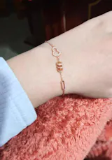 Gold Plated Silver Zircon Gourd Small Waist Bracelet