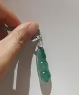 Natural African Green Jade Happiness Bean Necklace