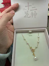 Gold Plated Silver Pearl Elegant Jasmine Flower Jewelry Set - Earrings Necklace Bracelet