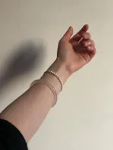 Silver Small Cube Pearl Jewelry Set